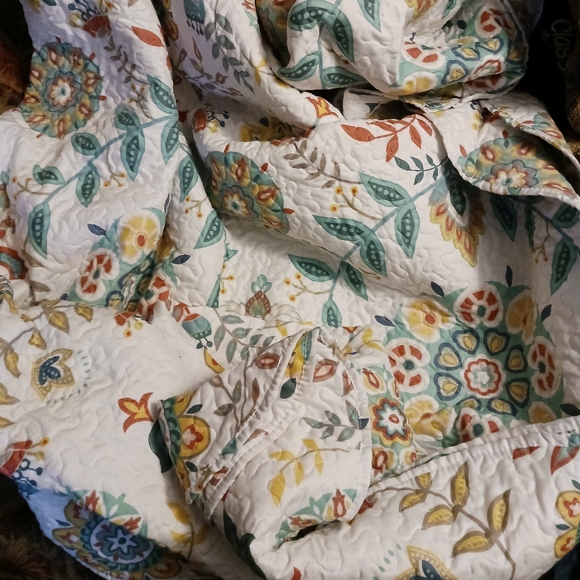 💐🌹Marcielo Quilted Romantic Green 🛌  🌸🏵3 Piece Set,A Fabulous👌Gift Item.🎁 - Picture 4 of 16